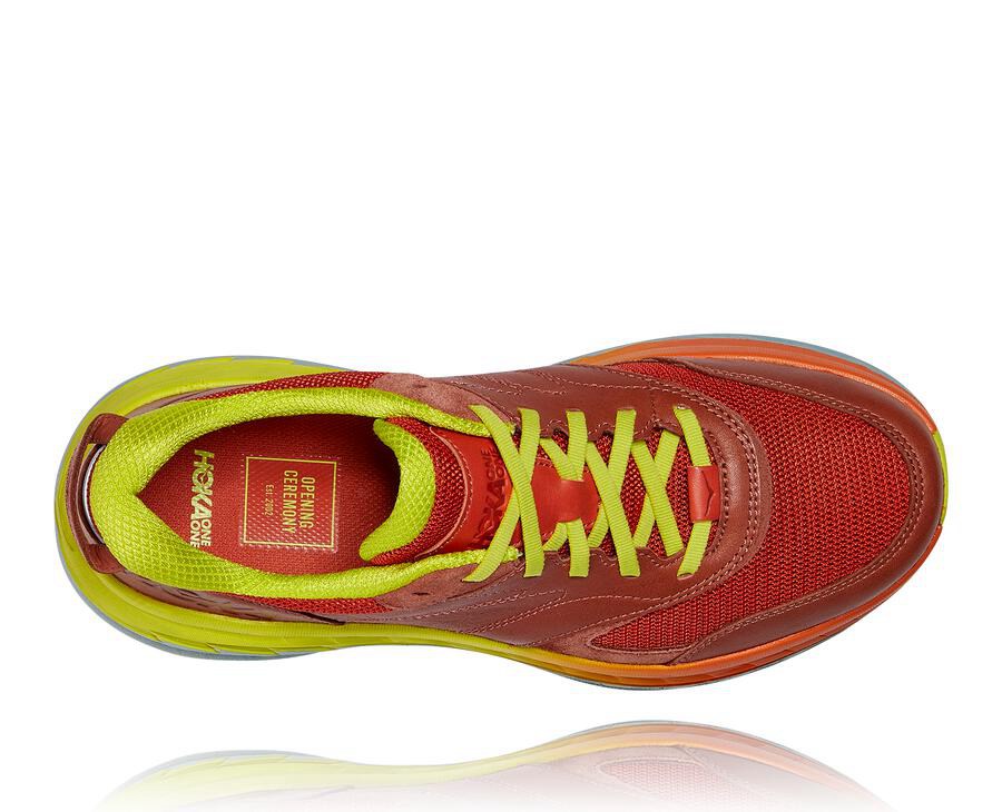 Running Shoes Mens - Hoka One One Bondi L - Red - EUMSNRD-90